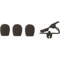 Shure RPM153B Pack de 3 bonnettes noires et pince micro pour MX153 - Vue 1