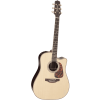 Takamine P7DC Dreadnought, cutaway électro-acoustique, Natural Gloss - Vue 1