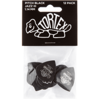 Dunlop Tortex Pitch Black Jazz III 1,14mm sachet de 12 - Vue 1