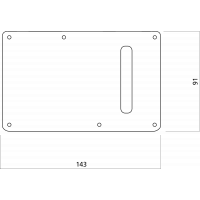 Yellow Parts Plaque arrière noire type stratocaster® - Vue 2