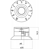 Yellow Parts Boutons de potentiomètre type SG® noir - lot de 3 - Vue 2