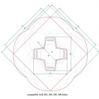 Euromet Support vidéoprojecteur Arakno standard noir - 45 kg - Vue 3