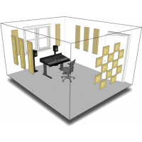 Primacoustic Kit de traitement acoustique pour 11 m² beige - Vue 1