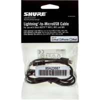 Shure Câble micro USB - Lightning 1 m pour MV5, MV51 et Mvi - Vue 1