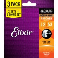 Elixir Pack 3 jeux Acoustic Phosphor Bronze 12-53 Light - Vue 2
