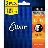 Elixir Pack de 3 jeux Electric Nanoweb 10-46 Light - Vue 2