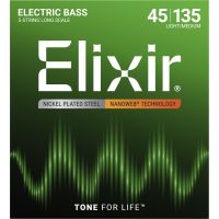 Elixir Bass Nanoweb 5 cordes Light Medium 45-135 - Vue 2