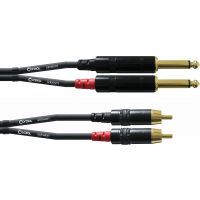 Cordial Câble audio double jack mono/Rca 3 m - Vue 1