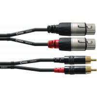 Cordial Câble audio double XLR femelle/Rca 3 m - Vue 1