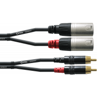 Cordial Câble audio double XLR mâle/Rca 1,5 m - Vue 1