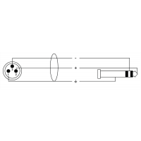 Cordial Câble audio stéréo XLR mâle/jack mâle stéréo 3 m - Vue 2
