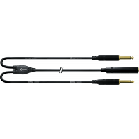 Cordial Câble Y bretelle jack mono femelles/2 jack mono mâles 30 cm - Vue 1