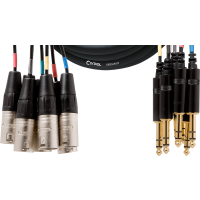 Cordial Multipaire 8 XLR mâle/8 jack stéréo 5 m - Vue 1
