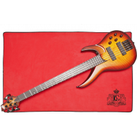 BG Tapis de guitare microfibre rouge 100 x 65 cm - Vue 4