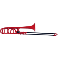 Coolwind Trombone complet en plastique rouge - Vue 1