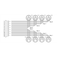 Cordial Câble interface sub-D/8 XLR femelles 5 m - Vue 2