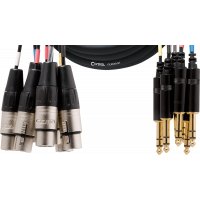 Cordial Multipaire 8 XLR femelle/8 jack stéréo 3 m - Vue 1