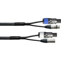 Cordial Câble DMX XLR 3 points + PowerCON 10 m - Vue 1