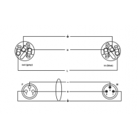 Cordial Câble DMX XLR 3 points + PowerCON 10 m - Vue 3