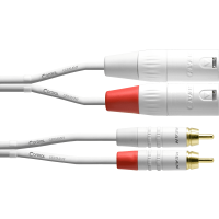 Cordial Câble audio double XLR mâles/Rca 3 m blanc - Vue 1