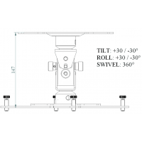 Euromet Support vidéoprojecteur mini Arakno blanc - 20 kg - Vue 2