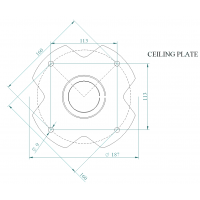 Euromet Support vidéoprojecteur mini Arakno blanc - 20 kg - Vue 3