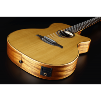 Lâg TN170ASCE Tramontane Nylon Auditorium Slim Cutaway Electro - Vue 6