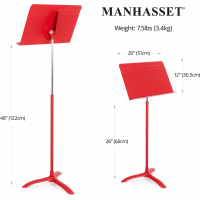 Manhasset Pupitre Symphony rouge mat - Vue 5