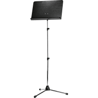 K&M Pupitre d'orchestre chromé plateau bois noir haut - Vue 1