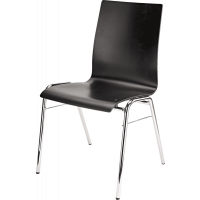 K&M Chaise hêtre contreplaqué noir - Vue 1