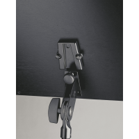 K&M Pupitre d'orchestre chromé plateau bois noir deux tablettes - Vue 2