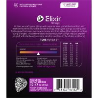 Elixir 16152 Nanoweb Phosphore Bronze 12 cordes Light 10-47 - Vue 3