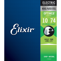 Elixir Electric Optiweb 8 cordes Light 10-74 - Vue 2