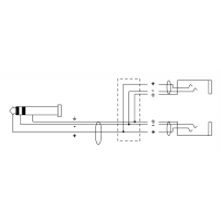 Cordial Câble audio Y jack stéréo / 2 jack stéréo femelles - 30 cm - Vue 2