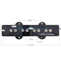Lutherie LAG CUSTOM TYPE JAZZ MANCHE 4 CORDES CAPOT NOIR - Vue 2