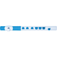 Nuvo Flûte traversière d'éveil ABS blanche et bleue - Vue 1
