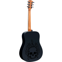 Lâg Skullture dreadnought noir satin tête de mort - Vue 7