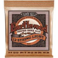Ernie Ball Earthwood phosphore bronze light /12 cordes 9-46 - Vue 1