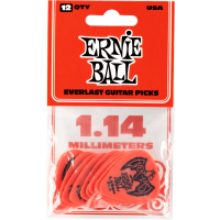 Ernie Ball Mediators everlast sachet de 12 rouge 1,14mm - Vue 2