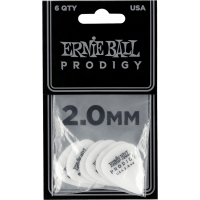 Ernie Ball Mediators prodigy sachet de 6 blanc standard 2mm - Vue 2