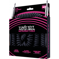 Ernie Ball Cables instrument torsades jack/jack 9m noir - Vue 4