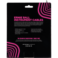 Ernie Ball Cables instrument torsades jack/jack coudé 9m blanc - Vue 2