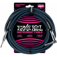 Ernie Ball Jack/jack coudé 7,62m noir et bleu - Vue 1