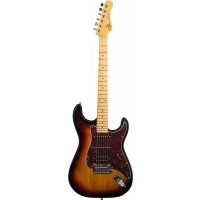 G&L Tribute Legacy HSS 3 Tone Sunburst touche érable - Vue 1