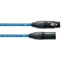 Cordial Câble micro XLR 5 m bleu - Vue 1