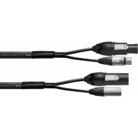 Cordial Câble DMX XLR 3 pts + Powercon True1 - 1,5m - Vue 1