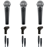 Shure SM58 - Pack de 3 avec câbles XLR/XLR - Vue 1