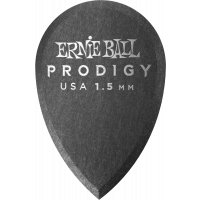 Ernie Ball Médiators prodigy sachet de 6 noir larme 1,5mm - Vue 1
