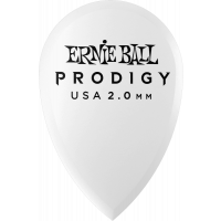 Ernie Ball Médiators prodigy sachet de 6 blanc larme 2mm - Vue 1
