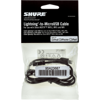 Shure Câble micro USB - Lightning 38 cm pour MV7 et MV88+ - Vue 1